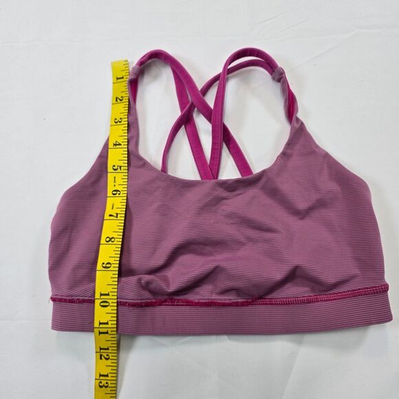 Lululemon Women's Pink Strappy Cut Out Back Sport bra Size 4 - Picture 4 of 7